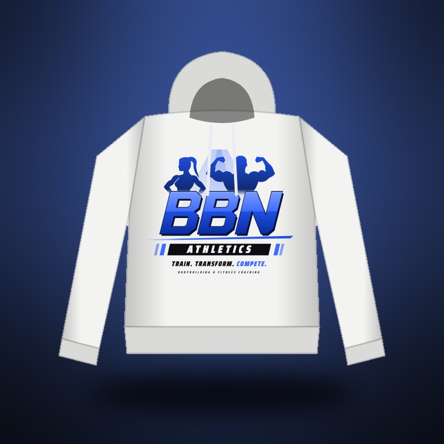 White women's BBN cropped hoodie, front