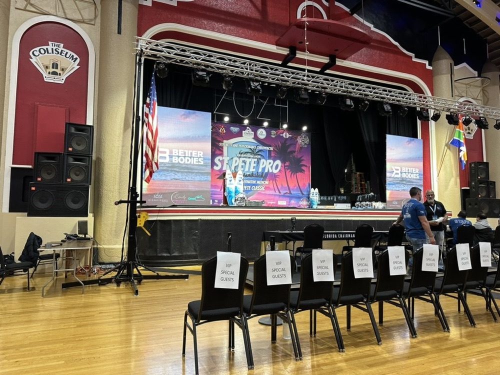 The St. Pete Classic stage before the show