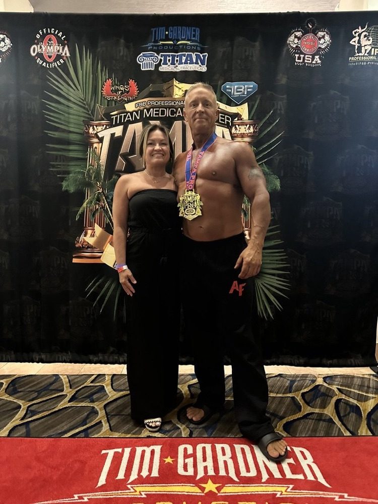 Nick and Debbie after the show